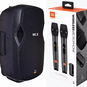 Caixa WLS S15 Ativa Bluetooth + 2 Microfones sem fio JBL