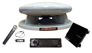 Kit PV800 Caixa Propaganda FSaudio+ Microfone s/fio + Rádio