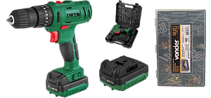 Parafusadeira furadeira bateria PFD 120I + Kit 1000 pçs