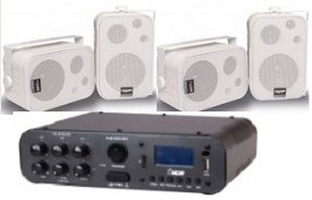 Amplificador SA100BT NCA ( Bluetooth ) + 2 Pares Caixa SP400 Branca
