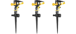 Irrigador setorial tipo espiga VONDER kit 3 pçs Horta Jardim