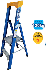 Escada Plataforma Premium 0,60m Fibra /Alumínio Wbertolo