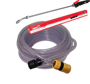 Esguicho de alumínio 1/2" tipo jet 76cm NOVE54+Mangueira 20m