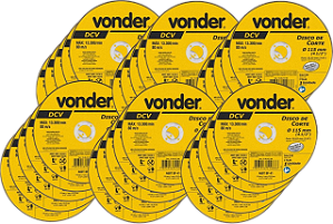 Disco de corte 115,0 mm x 1,0 x 22,23 mm DCV VONDER 30 PÇS