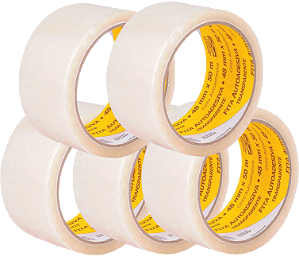 Fita adesiva 48 mm x 50 m, transparente, VONDER 5 unidades