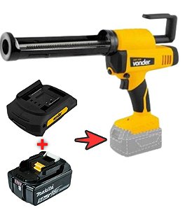 Aplicador silicone ASV 1830 +adaptador bat Makita LXT VONDER