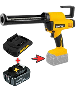 Aplicador silicone ASV 1830 +adaptador bat Makita LXT VONDER