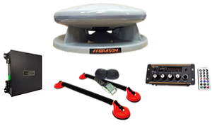 DUPLICADO - Kit PV 350 Caixa Propaganda Fibrasom Amp + Mixer + Rack