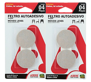 Feltro Protetor Antirrisco Adere FC300C 46x3mm - 8 peças