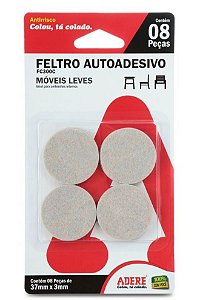 Feltro Protetor Antirrisco Adere FC300C 37x3mm - 8 peças