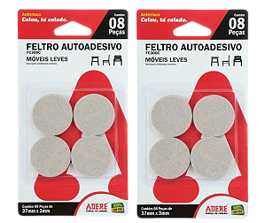 Feltro Protetor Antirrisco Adere FC300C 37x3mm - 16 peças