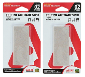 Feltro Protetor Antirrisco Adere FC300R 100X40 mm - 4 pçs