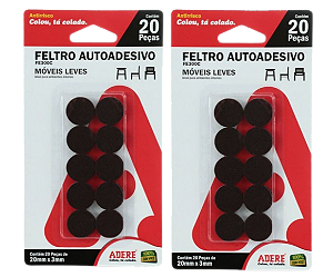Feltro Protetor Antirrisco Adere FE300C 20x3mm - 40 peças