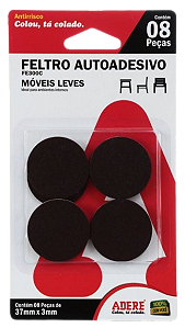 Feltro Protetor Antirrisco Adere FE300C 37x3mm - 8 peças