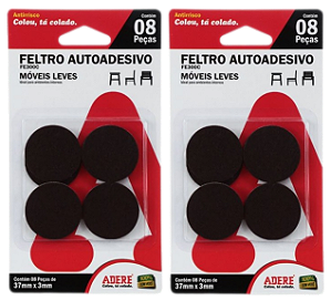 Feltro Protetor Antirrisco Adere FE300C 37x3mm - 16 peças