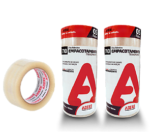 Fita Adesiva Transparente 48 mm x 100m Adere 710 Kit 10 unid
