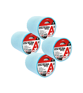 Fita Adesiva Telada Adere 9x9 fibra de vidro 100mmx20m -4 pç