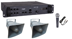 Corneta Balde Fibrasom G 085 Par + Amplificador BT + Mic