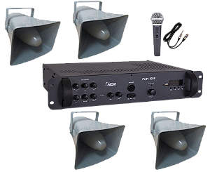 DUPLICADO - Corneta Balde Fibrasom G 085 Par + Amplificador BT + Mic
