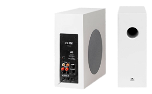 Subwoofer Slim Ativo 6¨AAT Cor Branco p/ pequenos espaços