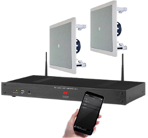 Amplificador AAT AC-1 G2 BT / Wifi - Kit Som 2 Caixas JBL