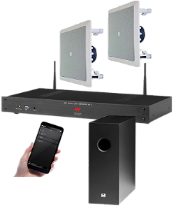 Amplificador AAT AC-1 G2 BT / Wifi - Kit Som 2 Cxs JBL + Sub