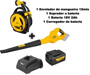 Soprador ISV1834 c/ Bateria 2Ah + Enrolador Mangueira VONDER