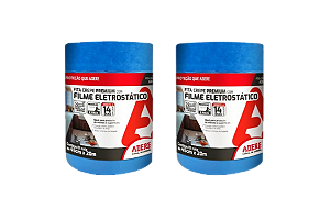Filme Eletrostático c/ Fita Crepe Premium 45cmx20m Adere 2pç
