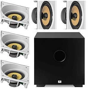 kit Home JBL 5.1 - 3 cxs CI8SA e 2 cxs CI8S + Subwoofer Cube 8 AAT