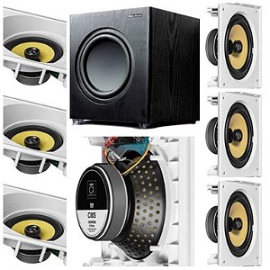 kit Home JBL 7.1-3 cxs CI8SA e 4 cxs CI8S + Subwoofer 200FD