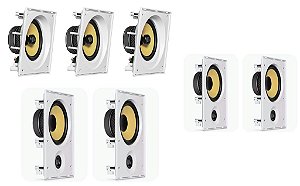 Caixa de Som JBL kit Home com 3 cxs CI8SA e 4 cxs CI6R