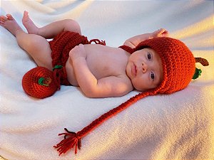 Conjunto divertido de crochê bebê