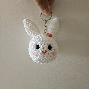 10 Lembrancinhas coelhinho amigurumi chaveirinho