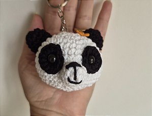 30 Lembrancinha panda amigurumi chaveirinho