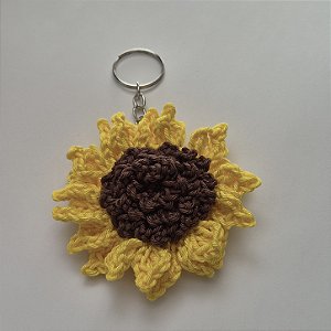 10 Lembrancinha girassol crochê amigurumi chaveiros