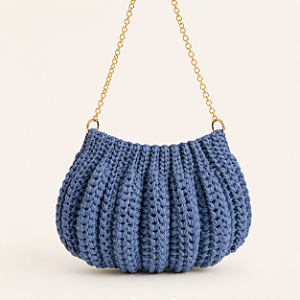 Bolsa de crochê transversal uxuosa