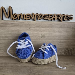 Sapatinho de crochê Para bebê tênis