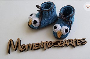 Sapatinho de crochê Para bebê botinha