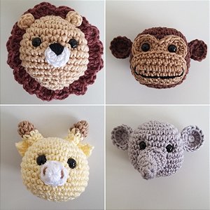 10 Lembrancinha animais amigurumi chaveirinho