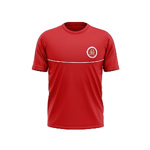 Camiseta Vermelha Manga Curta Infantil Uniforme Maple Bear