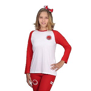 Camiseta Manga Longa Feminina Fundamental Uniforme Maple Bear