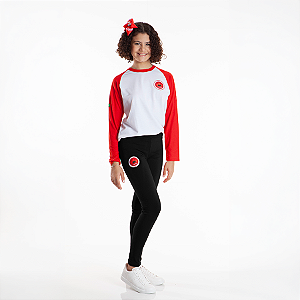 Calça Legging Preta Feminina Fundamental Uniforme Maple Bear