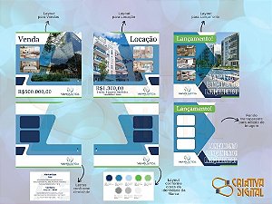 Mídia kit - Modelo de 3 artes Personalizaveis