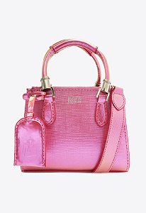 Bolsa Baby Tote Lorena Couro Rosa Holográfica S 50011 4086 0056 Schutz