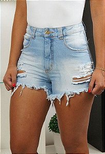 Shorts Jeans Claro Destroyed 9397D Lady Rock