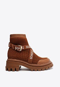 BOTA TRATORADA LOGO KNIT MARROM S 21204 0018 0003 SCHUTZ