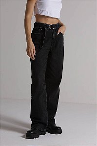 CALÇA CALÇA JEANS WIDE LEG CINTO ARGOLA 5794 ALCANCE