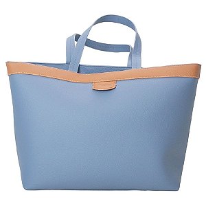 BOLSA GRANDE AZUL DETALHE MARROM C 50012 1746 0002 ANACAPRI