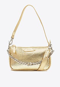 BOLSA TIRACOLO EMMY COURO DOURADA S 50018 1349 0051 SCHUTZ