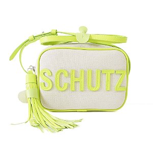 BOLSA PEQUENA LONA BEGE DET VERDE S 50015 0700 0015 SCHUTZ